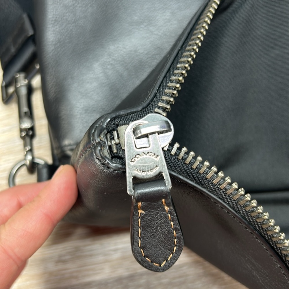 Coach Black Leather Tote Bag - Picture 7 of 16